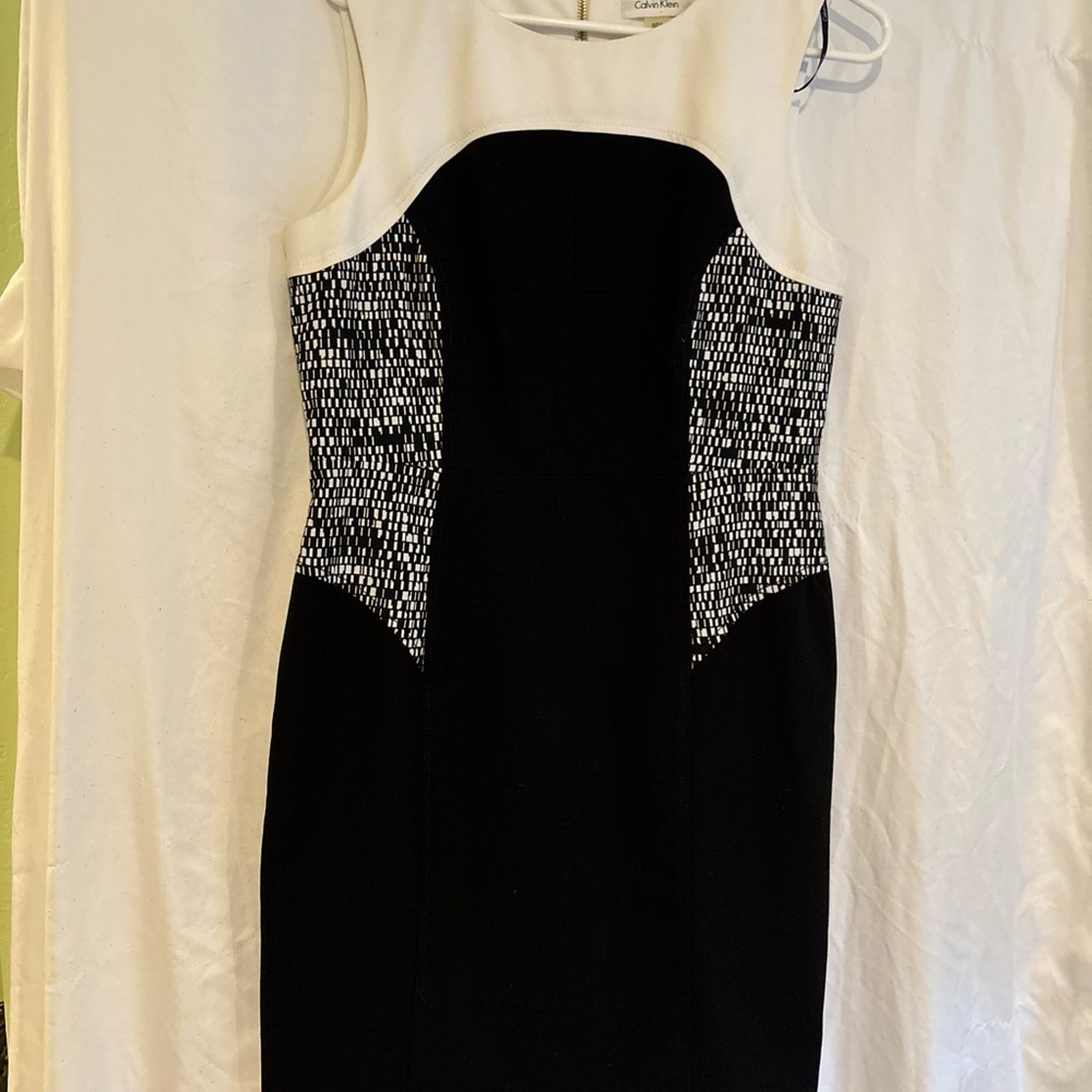 Calvin Klein Elegant Black and White Women's Dress